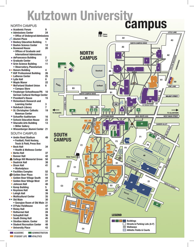 Campus Map Kutztown University Children S Literature Conference